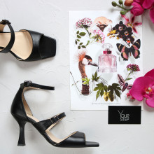 Босоніжки з чорної шкіри Арт. 667-2/8044