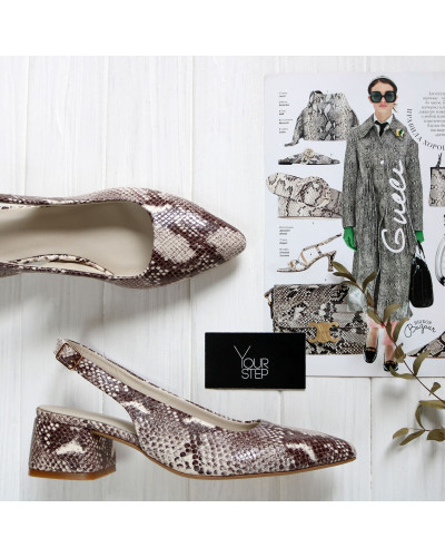 Слінгбеки бежево-коричневого кольору Арт. 457-3/53Ок