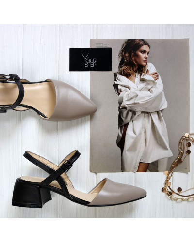 Шкіряні босоніжки з гострим носом Арт. 457-11/4057 Ок