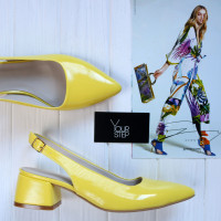 Жовті лакові слінгбеки Арт. 457-3/53Ок