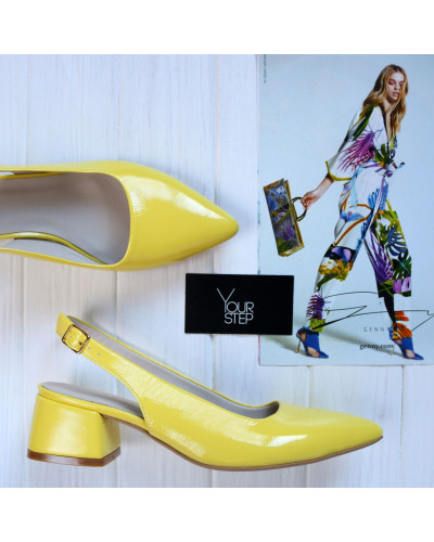 Жовті лакові слінгбеки Арт. 457-3/53Ок