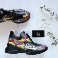 Кросівки зі шкіри під змію Арт. 218-1/21973