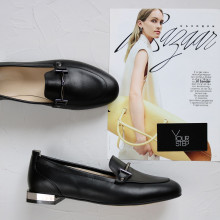 Чорні шкіряні лофери Арт.156-1/33-2578