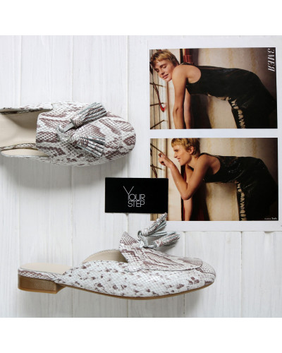 Мюлі з нубуку під пітон Арт. 156-2Hil