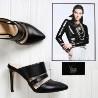 Мюлі із чорної шкіри Арт. 35-16/60Ок