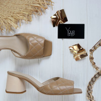 Мюлі зі стьобаної шкіри Арт. 667-3/6060