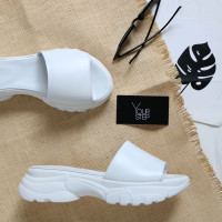 Шльопанці з білої шкіри Арт. 10-9/193