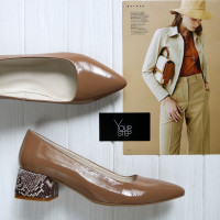 Бежеві лакові туфлі-човники Арт. 457-1/53Ок