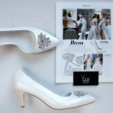 Туфлі-човники з білої шкіри Арт. 657-2/36-38323