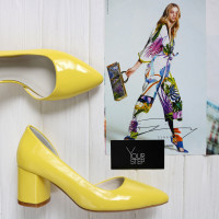 Жовті лакові туфлі-човники Арт. 657-2/47Ок