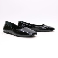 Лакові чорні балетки з квадратним носом Арт. 072-2