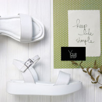 Босоніжки з білої шкіри Арт. 10-5/0103