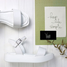 Босоніжки з білої шкіри Арт. 10-5/0103