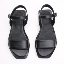 Босоніжки з чорної шкіри Арт. 10-5/0504