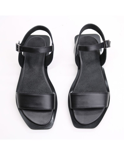 Босоніжки з чорної шкіри Арт. 10-5/0504