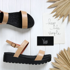 Босоножки из карамельной кожи  Арт. 10-10/019