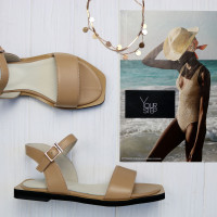 Босоніжки з карамельної шкіри Арт. 10-5/0504