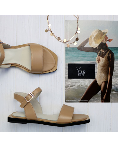 Босоніжки з карамельної шкіри Арт. 10-5/0504