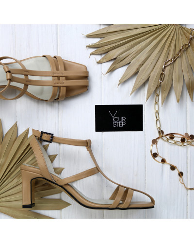 Босоніжки з карамельної шкіри Арт. 667-6/6045Kr