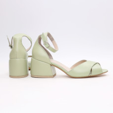 Шкіряні босоніжки на підборах Арт. 605-10/w324Ок