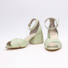 Шкіряні босоніжки на підборах Арт. 605-10/w324Ок