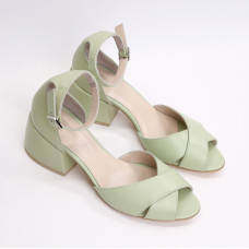 Шкіряні босоніжки на підборах Арт. 605-10/w324Ок