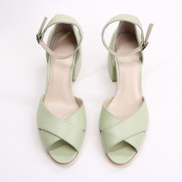 Шкіряні босоніжки на підборах Арт. 605-10/w324Ок