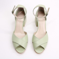 Шкіряні босоніжки на підборах Арт. 605-10/w324Ок