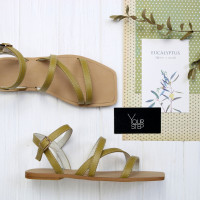 Шкіряні босоніжки з квадратним носом Арт. 073-5