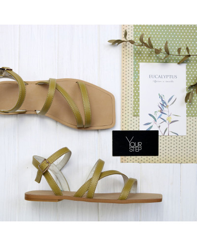 Шкіряні босоніжки з квадратним носом Арт. 073-5