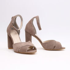 Босоніжки з замші кольору капучино Арт. 95-12/24Ок