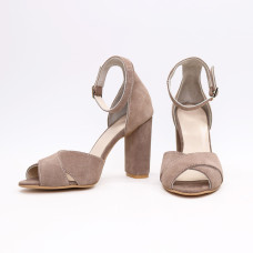 Босоніжки з замші кольору капучино Арт. 95-12/24Ок