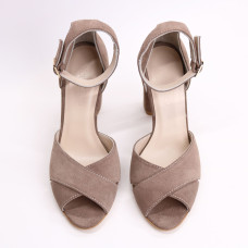 Босоніжки з замші кольору капучино Арт. 95-12/24Ок