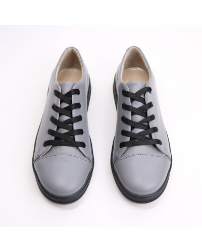 Кеди із сірої шкіри Арт. Em-1