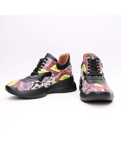 Кросівки зі шкіри під змію Арт. 218-1/21973