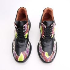 Кросівки зі шкіри під змію Арт. 218-1/21973