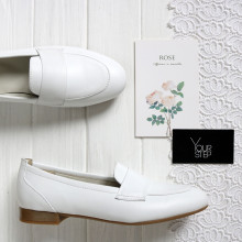 Лофери із білої шкіри Арт. 156-1П/Hill