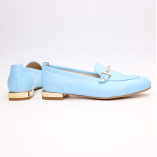 Шкіряні лофери в блакитному кольорі Арт. 156-1/33-2578