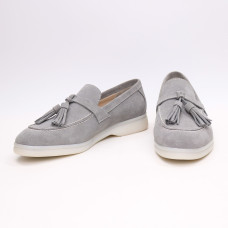 Лофери із сірої замші Арт. 156-6Hill2-К