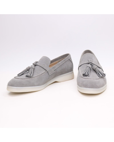 Лофери із сірої замші Арт. 156-6Hill2-К