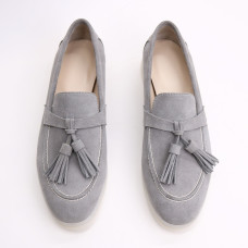 Лофери із сірої замші Арт. 156-6Hill2-К