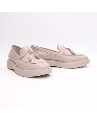 Бежевые лоферы из кожи с декором Арт. 156-6/Hill3-R