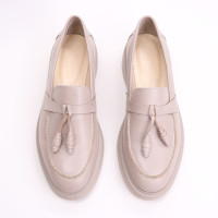 Бежевые лоферы из кожи с декором Арт. 156-6/Hill3-R