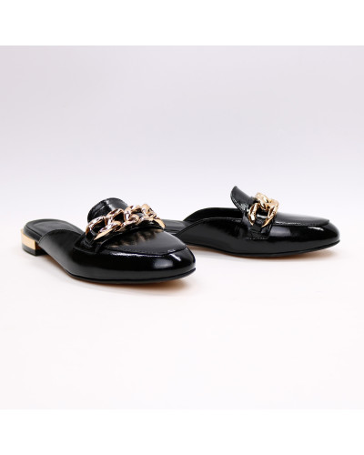 Чорні лакові мюлі Арт. 156-2/33-2707