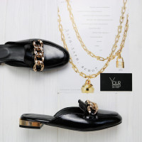 Чорні лакові мюлі Арт. 156-2/33-2707