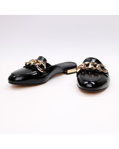 Чорні лакові мюлі Арт. 156-2/33-2707