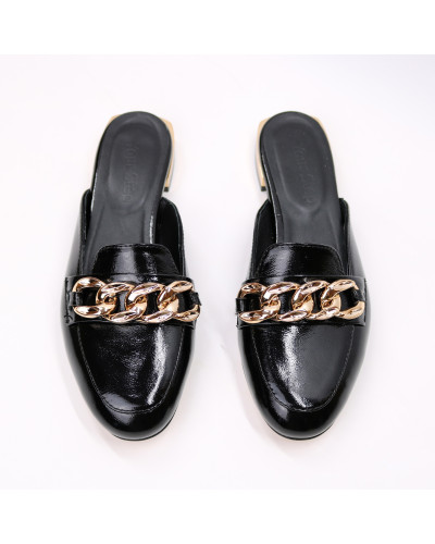 Чорні лакові мюлі Арт. 156-2/33-2707