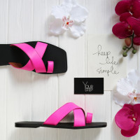 Шльопанці з рожевого неону Арт. 073-2