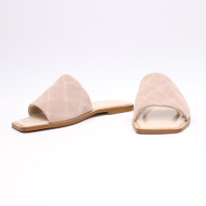 Шльопанці зі стьобаної замші Арт. 073-1