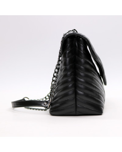 Сумка з чорної шкіри Арт. YS-1014